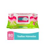 Toallas Húmedas  bebé                  
 99% Agua                                           
Hipoalergénicas                 
80 toallitas